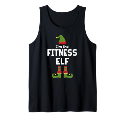 Camiseta de Elfo de Fitness Divertida para Entrenamiento de Clase de Gimnasio, Fiesta de Navidad Camiseta sin Mangas