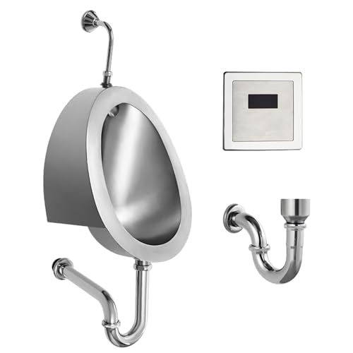 スマートセンサー付きステンレス製小便器 - 壁掛け式省スペース設計、3種類の洗浄モード、商業用トイレの防臭ソリューション、衛生的で環境に優しい