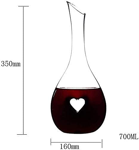 Karafset Whiskykaraf Wijnkaraf Wijnkaraf Creatief Hartvormig Kristalglas Rode Wijn Snelle Karaf Thuiswijn Wakker… - Afbeelding 3