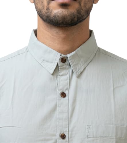 Image of Amazon Brand - INKAST Men Solid Cotton Shirt | Casual Wear | Basic Essential Plain Everyday & Office Wear | Full Sleeve | Regular Fit