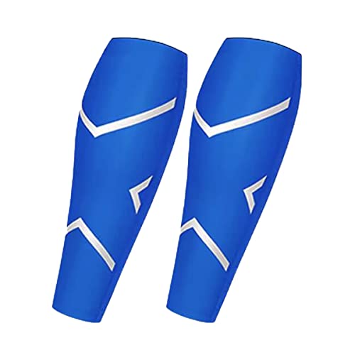 AUXDIQ 1 Pair Sports Calf Support Calf Compression Sleeves for Men & Women Blue Size XL