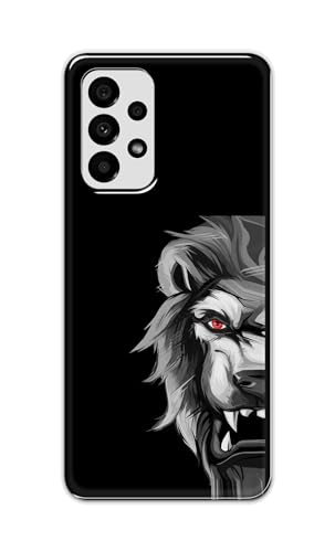 Image of PRINTFIDAA Printed Hard Back Cover Case for Samsung Galaxy A73 5G Back Cover (Angry Lion) -112