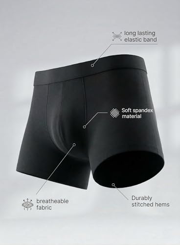 Image of dockstreet Ultra Soft, 100% Cotton Smooth Boxer Brief Comfortable Stretchable /Soft Fabric Brief Trunk Styled Underwear for Men