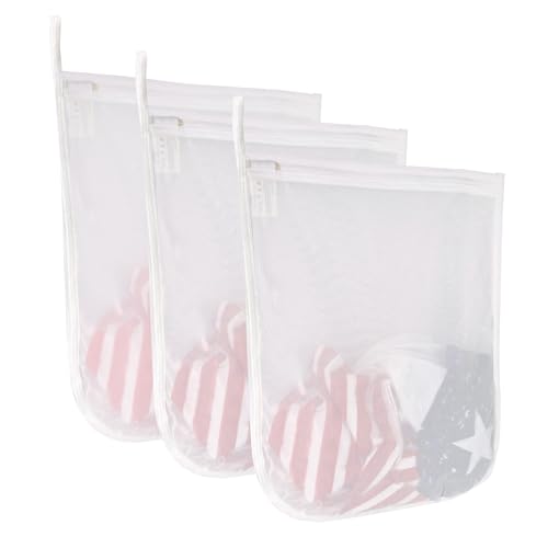 Image of GOGOODA 3 Pack Delicates Laundry Bags, Fine Mesh Wash Bag with Hanging Loop