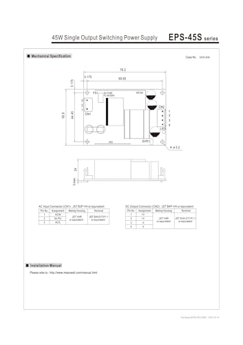 Alimentation 45W EPS-45S-5 convertisseur AC DC 5V châssis ouvert - 6
