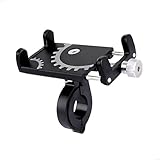 Suporte de Celular para Bicicleta e Moto em Alumínio Articulado 360° – Universal para Guidão, Fixação Segura, Compatível com Smartphones e GPS