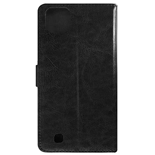 Image of Flip Cover Compatible with Realme C20 / C20A / C11 (2021) | Premium Leather Finish | Inbuilt Pockets & Stand | Flip Cover Back Case for Realme C20 / C20A / C11 (2021) (Black)