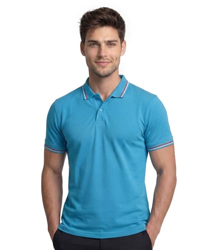 Image of AWG ALL WEATHER GEAR Cotton Polo T-Shirt | Half Sleeve Plain-Regular Fit | Soft Breathable Solid Tee | Collar Tshirts | Casual & Office Wear | Comfortable Everyday Cotton Polo | Mens Tshirts
