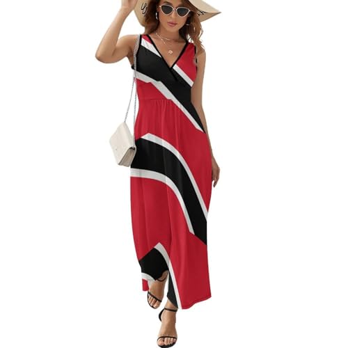 Robe d'été décontractée col en V : Le confort anti-chaleur en robe coquelicot rouge