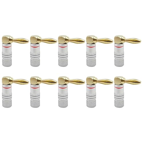 Conectores banana de 4mm y 90 grados para integrar altavoces discretamente en el salón 2