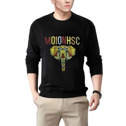 HZCX FASHION Mens Novelty Bling Rhinestone Sweatshirt Glitter Bedazzled Graphic Pullover Crewneck Halloween Skull Jersey