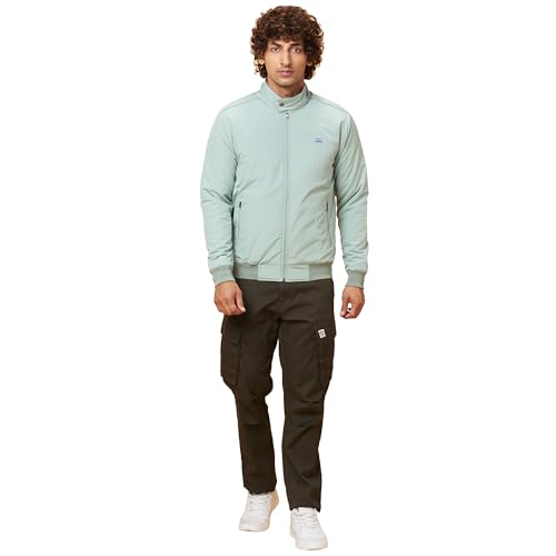 Image of Being Human Turquoise Regular Fit Men's Jacket Clothing