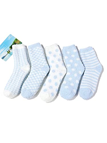 Century Star Fuzzy Socks for Women Slipper Fluffy Socks Christmas Gift Casual Home Winter Warm Sleeping Cozy Crew Sock3