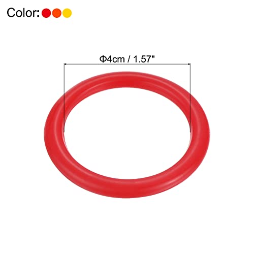 PATIKIL Carnival Ring-Toss Rings 8cm ID, 18 Pack Plastic Hoop for Outdoor Party Favor Game Booth (Orange, Red, Yellow) - Image 2
