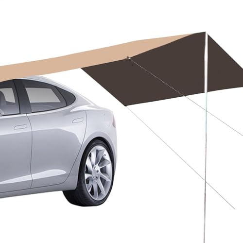 Car Awning - Car Side Awnings For Camping | Campervan Awning Canopy, 210D Oxford Cloth Car Camping Tent Awning Shade, Waterproof Car Camping Sun Shelter, Auto Canopy Sun Shade For Camping, Beach