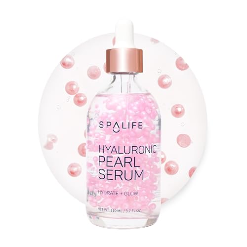 Spa Life Face Serum: Hyaluronic Acid Serum 100 ml (3.7 oz) - Smoothing & Hydrating Daily - Targets Dryness, Fine Lines, & Wrinkles - Helps Plump Skin, Dissolving Pearl Capsules for Instant Luminosity