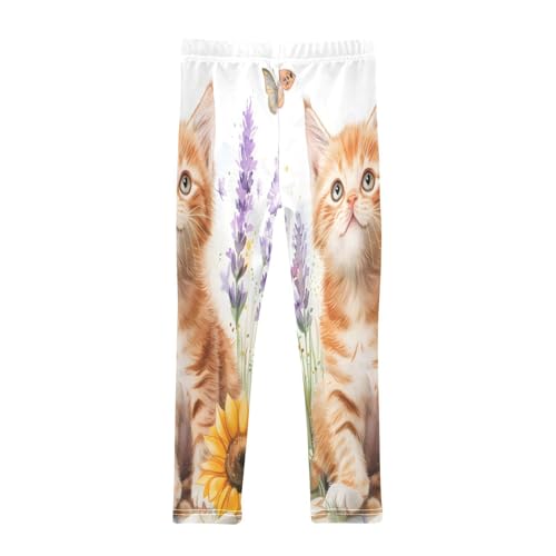 Bolaz Toddler Girls Leggings Printed Yoga Pants Leggings Cute Ginger Kitten for Kids2