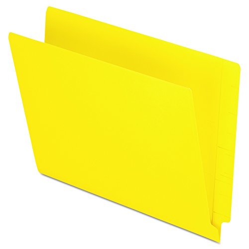 Pendaflex Colour End Tab Folders, Full Tab, Letter Size, Yellow, 100 per Box (H110DY)