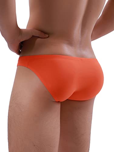 iKingsky Men's Silky Bulge Briefs Big Pouch Underwear Sexy Low Rise Stretch Under Panties for Men4