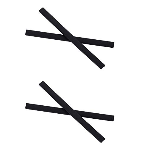 ExactFitt Replacement Ear Socks for Oakley Pitchman OX8050 OX8096 OX8105 OO9439 Tincup Glass Frames (Black - 2 Pairs)