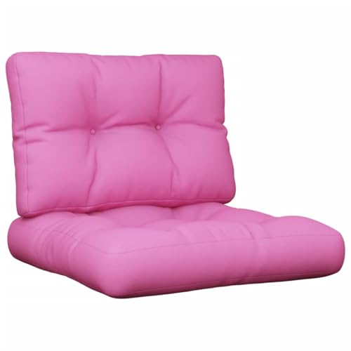 Mhdvray Lot de 2 coussins pour palettes - Rose - 50 x 50 x 12 cm - En 100 % polyester imperméable - Pour balcon, meubles de jardin, salon d'intérieur, canapé
