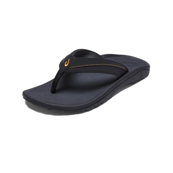 OLUKAI Ohana Koa Men's Beach Sandals, Quick-Dry Flip-Flop Slides, Water Resistant & Lightweight, Compression Molded…