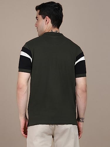 Image of Dennis Lingo - Men's Cotton Colorblocked Polo Regular Fit T-Shirt