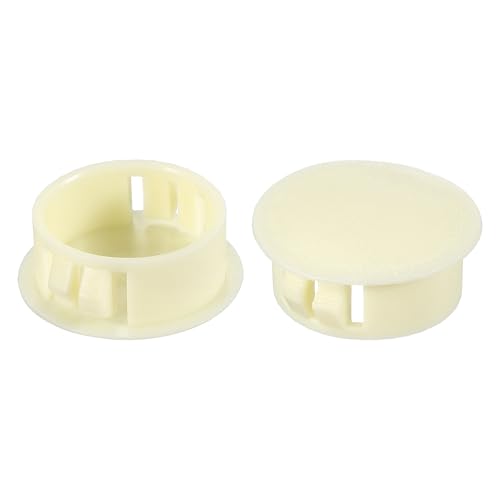 Image of PATIKIL 20Pcs 1 inch Hole Plugs, 1 inch /25mm Plastic Hole Plugs, 20Pcs Flush Type Round Hole Plugs Cover Snap in Locking Hole Tube for Table Kitchen Cabinet Furniture, Beige