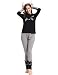 Aibrou Pijamas Mujer Algodón Invierno 2 Piezas,Ropa de Casa Dormir Casual Camiseta...