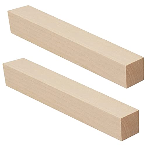 2 Pack Unfinished Basswood Carving Blocks Kit, 12 X 2 X 2 Inch Unfinished Bass Wood Whittling Soft Wood Carving Block Set For Kids Adults Wood Carving Beginner #TOP15