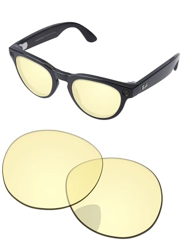 Image of Replacement Lenses for Ray-Ban Meta Headliner RW4009 & RW4013 50mm AI Glasses - Photochromic, Anti Blue Light Lens