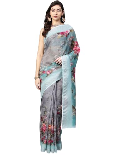 DENMOUS Sari estampado floral - 2798409, gris, talla única