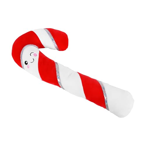 Rosewood Comet Candy Cane Dog Toy Festive 44cm Squeaky Christmas Plush Toy with Durable Rope Core Soft Gift for Dogs & Puppies Suitable for Small Medium & Large Breeds