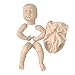 RUIXFLR 20 Pollici Blank Reborn Baby Doll Kit Fai da Te Non Verniciato Set di Stampi per Bambole Neonato Realistico Bambino Addormentato per L'attività Domestica, Flesh Tints