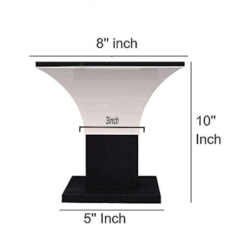 Image of GreyWings Black Metal Outdoor Gate Light for Pillar, Waterproof Modern Boundary Wall Lamp with B22 Holder, Decorative Entrance Lighting, Pack of 2
