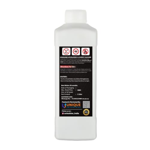 Image of Concentrated Upholstery & Carpet Cleaner | Car Interior, Sofa, Carpet & Roof Cleaner | Deep Stain Removal, Fresh Fragrance & Multi-Surface Fabric Cleaning Solution [1L Concentrated]