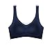 Cwang Damen Bequem BH, Klassische Frauen Bustier, Push Up und Ohne Büge,Blau,90B