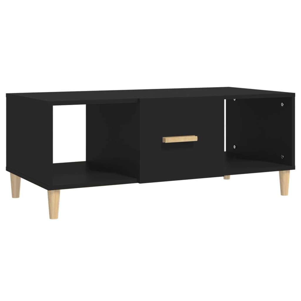 Table basse moderne noire en bois pour vos soirées télé et apéritifs entre amis