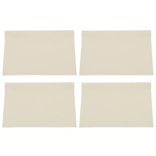 PATIKIL Paño de lino fino de 13.7 x 11.8 pulgadas, 4 hojas de lino fino de colores suaves para encuadernación de libros, manualidades, costura, beige