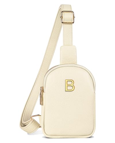 Image of Birthday Gifts for 8 9 10 11 12 13 14 15 16 17 18 19 Year Old Girls, Monogram Crossbody Bags for Women Girls, Mini Lightweight Cross Body Purse, Cute Trendy Travel Fanny Pack with Letter