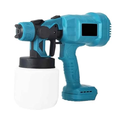 MNEVZX Pulverizador Eléctrico Pistola DE PULVERIZACIÓN eléctrica de 800ML, pulverizador de Pintura inalámbrico, aerógrafo de Revestimiento de Acero para Muebles(No Battery No Plug)