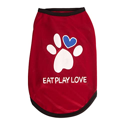 Image of Lulala Pet Shirts Pet Printed Clothes with Funny Letters Summer Pet T Shirts Cool Puppy Shirts Breathable Pet Outfit Soft Pet Sweatshirt for Pets (Blue, 16 INCH)