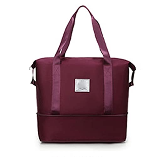 JSEIAJB New Nylon Travel Bag Women Large Capacity Hand Luggage Bag Unisex Waterproof Handbag Men Travel Bags(D)4