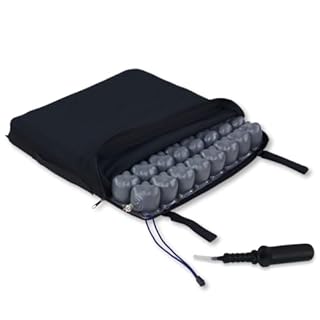 Mobiclinic®, Cuscino D'aria, Antidecubito e Antidecubito, Ideale per Sedie a Rotelle, 40x40x6 cm, Rivestimento Traspirante e Lavabile, Include Pompa e Kit di Riparazione, Q-AIR