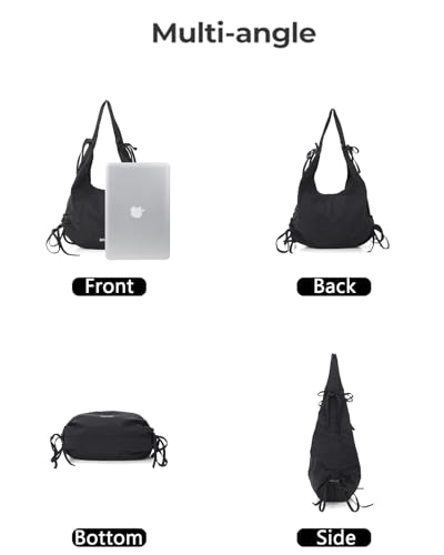 Bolso Hobo Grande de Nylon para Mujer miniatura 4