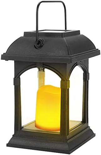 Pretty Kaurv Solar Handle Candle Lamp, Solar LED Candle Holder Lantern Reusable IP44 Waterproof Hanging Light Solar Powered Outdoor Garden Light Christmas Decorative Light for Outdoor Garden