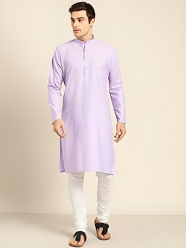 Image of OORA Men's Cotton Kurta & Pajama Set for Birthday,Wedding, Ceremony, Casual, Engagement