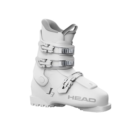 HEAD J3 Junior Alpine Ski Boots (White/Gray, 23.5)