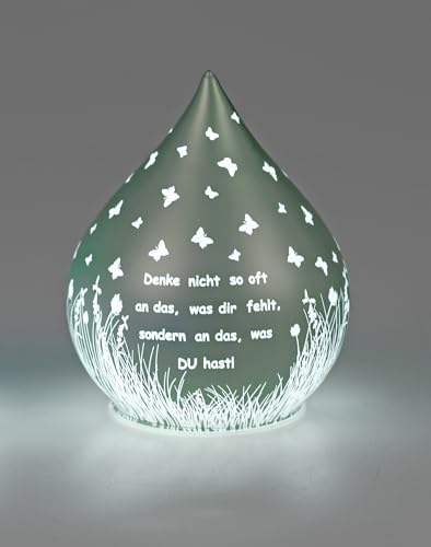 formano Deko-Tropfen in Frosty-Silber mit LED-Licht + Timer 13cm aus...