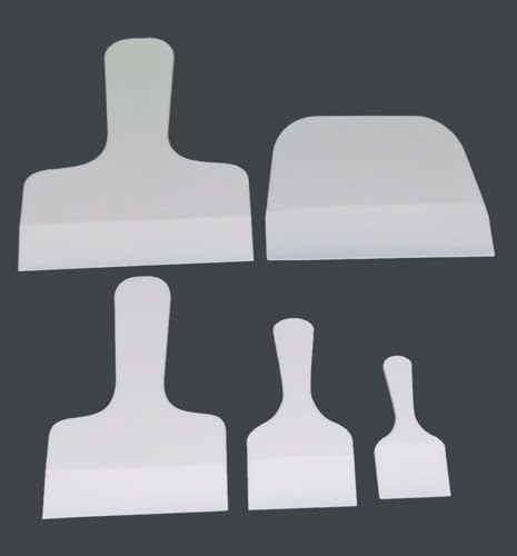 PTFE Scraper with Handle - Acid and Alkali Resistant Shovel for High and Low Temperatures 1pcs(60x120mm)